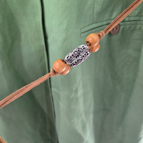 Vintage Positive Attitude Petite Green Linen/Rayon Maxi Dress 16WP - Picture 10 of 16